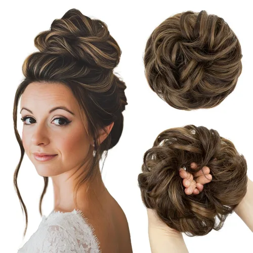Vista 48 de CJL HAIR Extensiones de cabello ondulado y rizado de tamaño grande para mujer, extensiones de cabello sintético para cola de caballo de caballo
