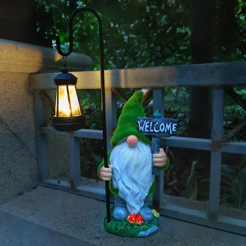 Vista 19 de JOYBEE - Estatuas de jardín de elefante con linterna solar para decoración al aire libre, figuras solares de elefante, decoraciones de luces