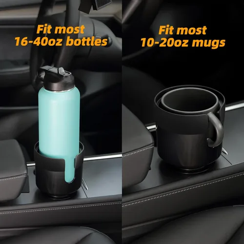 Vista 6 de Expansor de portavasos para automóvil, extensor de portavasos para automóvil con base ajustable, se adapta a Yeti de 24/36/46 onzas, Hydroflask