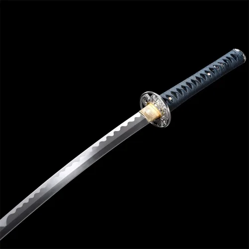 Vista 6 de Fidestisan Estilo Monte Fuji 2.21IB 101 cm Espada Samurai Katana Japonesa Real de Acero de Primavera 1065 Hoja con Hamon Artificial, Tang Completo