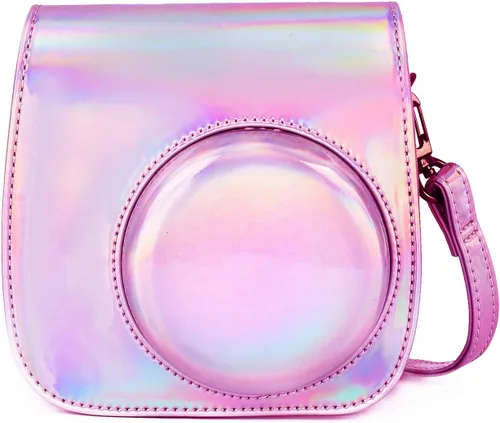 Vista 10 de Phetium Instant Mini 12 - Funda protectora para cámara compatible con Instax Mini 12 11, bolsa de piel sintética con bolsillo y correa de hombro