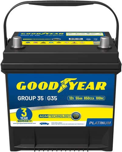 Vista 13 de Goodyear AUX12-AGM 12V 12 AH, 20RC, 200 CCA Batería auxiliar recargable AGM libre de mantenimiento de la serie Platinum