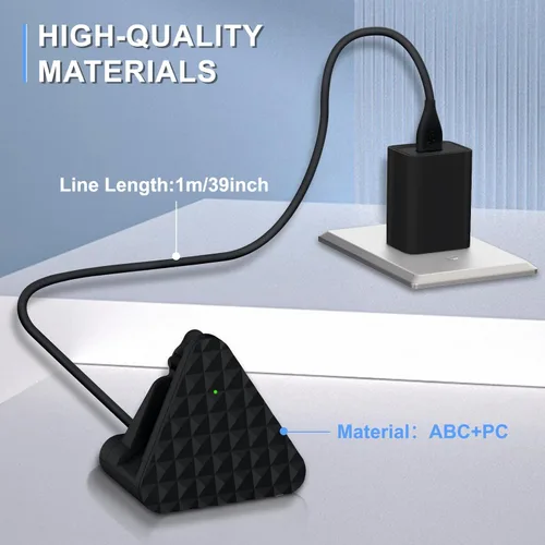 Vista 5 de Soporte de carga inteligente para lentes y cable compatible con Ray-Ban Meta Wayfarer Headliner Skyler, base de carga portátil USB-C para lentes