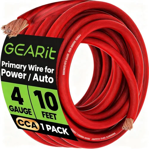 Vista 19 de GEARit Cable de calibre 4, cable eléctrico CCA para alimentación/tierra automotriz, cable de batería, audio para automóvil, RV, kit de cableado