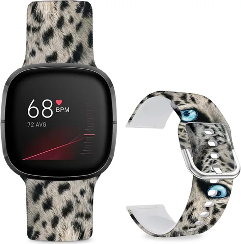 Vista 11 de Correas de reloj de dibujos animados con estampado floral compatibles con Fitbit Versa 4/Versa 3/Fitbit Sense 2/Sense Band de silicona suave