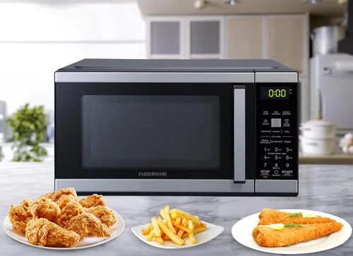Vista 5 de Farberware - Horno microondas de encimera de 0.9 pies cúbicos – 900 vatios de potencia, configuraciones de cocción automática, descongelación, fácil