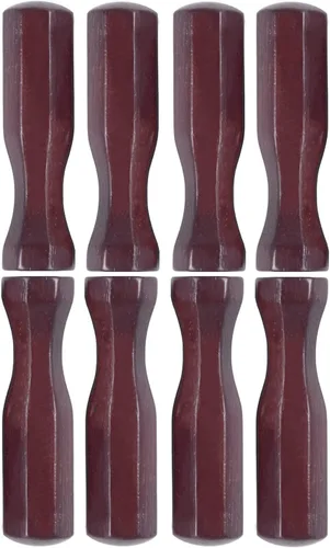 Vista 6 de Manijas de mesa de fútbol, agarre de mango de futbolín de madera de 5/8 pulgadas, paquete de 8