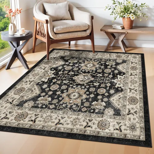 Vista 26 de Alfombra de pasillo lavable de 2 x 3: alfombras antideslizantes con parte trasera de goma, alfombra de cocina suave, alfombra pasillo estilo granja