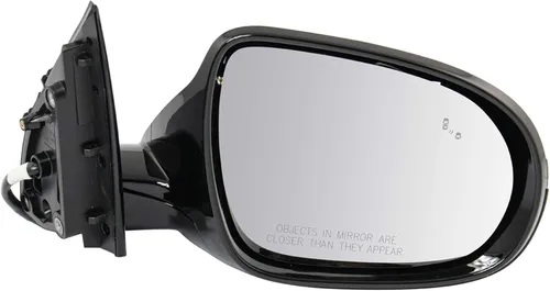 Vista 95 de TRQ Cubierta cromada del espejo manual del lado del pasajero, acabado liso para Volvo VNL 2004-2014