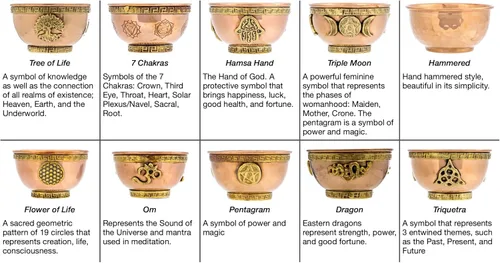 Vista 7 de Alternative Imagination Cuenco de Cobre de Dragón – Cuenco de Ofrenda para Uso en Altar, Ofrendas Rituales, Decoración del Hogar Brujesco – Soporte