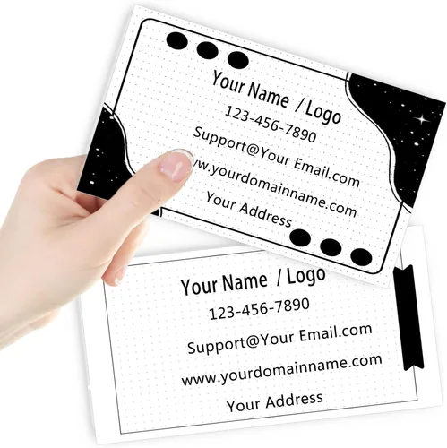 Vista 23 de Tarjetas de visita personalizadas con logotipo, tarjeta de visita personalizada de impresión de doble cara, papel recubierto de 100 oz/m², texto