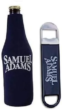 Samuel Adams Soporte para traje de botella de cerveza Kaddy Huggie Coolie y 1 abridor de botellas