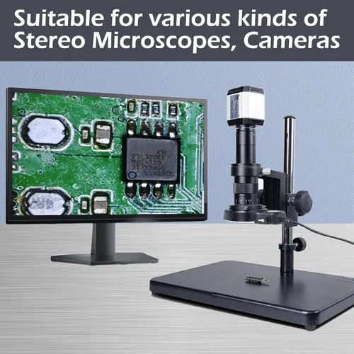 Vista 5 de Ajustable 144 LED perlas anillo luz iluminador lámpara para monocular binocular trinocular soldadura reparación estéreo microscopio cámara de vídeo