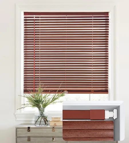 Vista 25 de LazBlinds Mini Persianas de Aluminio de 1", Sin Herramientas-Sin Taladro, Persianas Sin Cordón para Ventanas Interiores, Persianas Horizontales