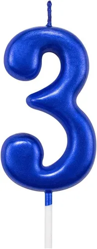 Vista 13 de Velas azules de cumpleaños 0 velas 10th ZeroXNOVA Years Cake Bady Número romano Número de vela número fresco número 10 100 20 30 40 50 60 70 80 90