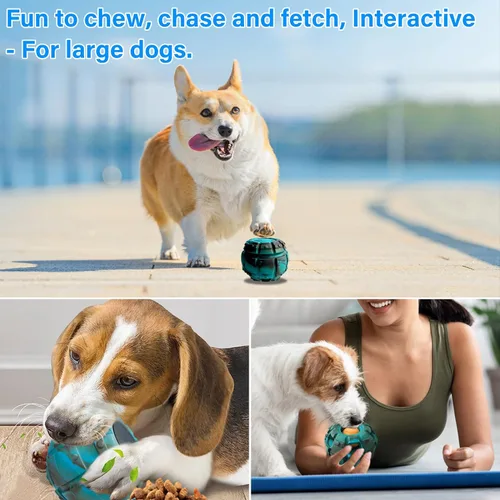 Vista 3 de Yipetor Juguete dispensador de golosinas congeladas para perros, juguete grande para masticar, goma rellenable congelable, reduce la ansiedad, fácil