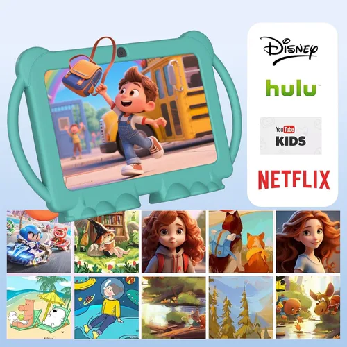 Vista 29 de HOTTABLET Tableta para niños Android de 7 pulgadas, 4 GB de RAM 32 GB ROM, expansión de 1 TB, con control parental, WiFi, Bluetooth, cámara dual