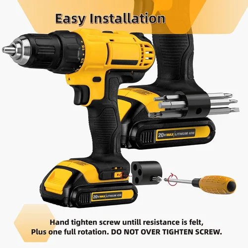 Vista 3 de Soporte de broca de 20 V compatible con el organizador de herramientas DeWalt Impact Driver con capacidad para 6 brocas
