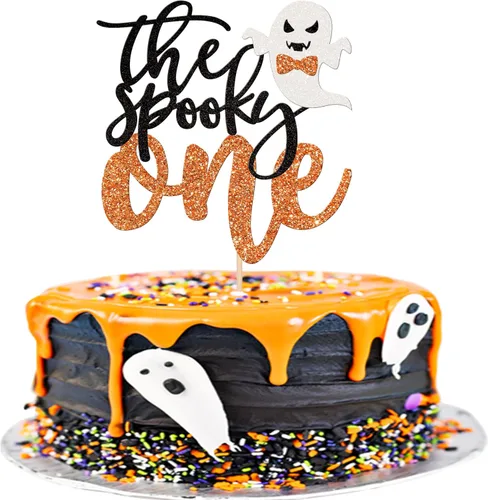 Vista 21 de 24 piezas de decoración de cupcakes de Halloween para despedida de soltero con purpurina, araña, bruja, murciélago, Halloween, cupcakes