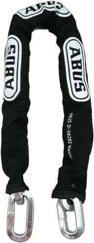 ABUS Cadena de seguridad cuadrada de acero endurecido 10KS de 3/8 pulgadas de grosor para bicicletas, contenedores, remolques, cuatrimotos,