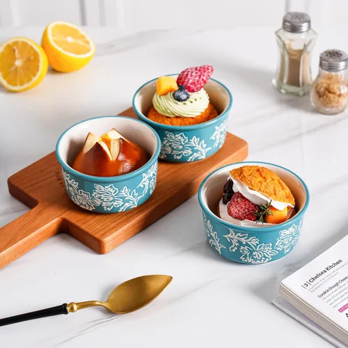 Vista 5 de Wisenvoy Ramekins Creme Brulee Ramekins Ramekins - Ramekins de cerámica para horno (8 onzas)