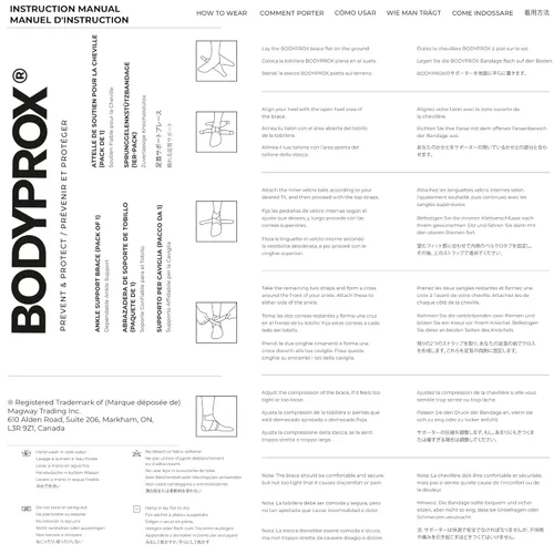 Vista 6 de Bodyprox Soporte de tobillo, funda de neopreno transpirable, envoltura ajustable (1 unidad)