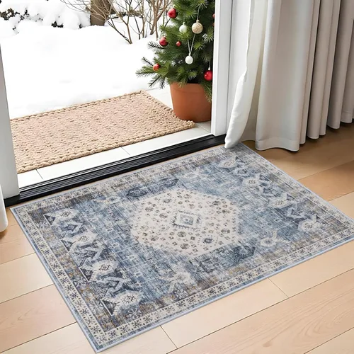 Vista 22 de Alfombra de Pasillo Lavable - Alfombras de Cocina de 2'6"x12' con Respaldo Antideslizante, Alfombras de Casa de Campo para Interiores para Sala