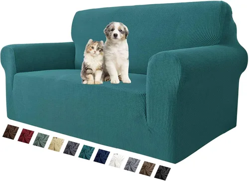 Vista 93 de MAXIJIN Funda súper elástica para sofá de 3 cojines, funda universal de 1 pieza para sofá de sala de estar, protector de muebles de elastano, apto