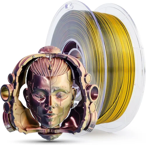 Vista 10 de ZIRO - Rápido cambio de color PLA, filamento de gradiente de color de 1.75mm, filamentos de PLA arcoíris brillantes, compatible con la mayoría