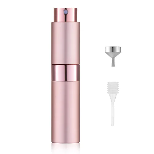 Vista 12 de LISAPACK Botella de spray de perfume de 8 ml con atomizador para viajes, dispensador de colonia recargable vacío, rociador portátil (Azul)