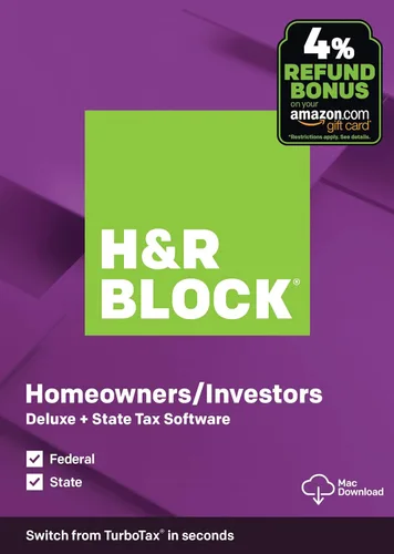 Vista 9 de [Versión antigua] H&R Block Tax Software Basic 2019 [Exclusivo de Yaxa] [Descarga Mac]