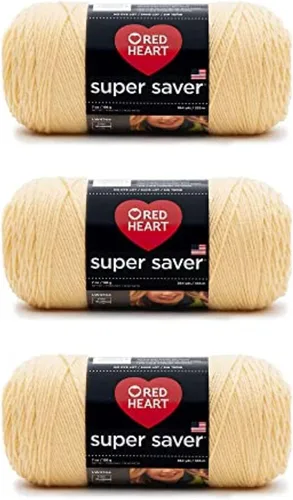 Vista 11 de Red Heart - Hilo Super Saver, color baya, paquete de 3