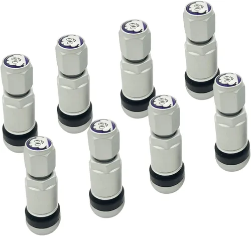 Vista 8 de 8 piezas de válvula de neumático sin cámara para automóvil, atornillado, aleación de aluminio, a prueba de explosiones, neumático, TPMS, vástago