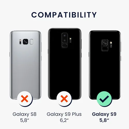 Vista 5 de kwmobile Funda compatible con Samsung Galaxy S9 - Funda protectora de silicona TPU suave y delgada - Arctic Night