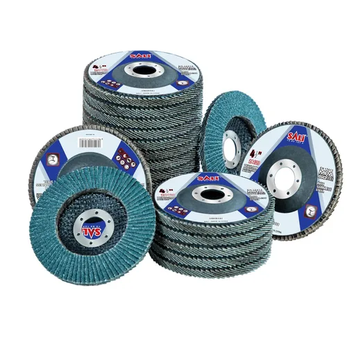 Vista 18 de Sali Paquete de 10 Discos de Láminas de Circonia Grano 40 de 4.5" x 7/8 Pulgadas Disco de Lijado Tipo Bisel #29 Grado Premium e Industrial Rueda