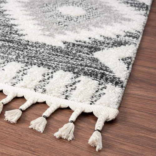 Vista 6 de LUXE WEAVERS Ibiza Collection 7898 - Alfombra marroquí negra de 5 x 7 pulgadas Negro