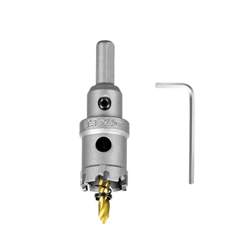 Vista 26 de SALI 1-1/16" (27mm) Kit de sierra perforadora TCT con punta de carburo de tungsteno Broca de sierra perforadora con punta de carburo con broca