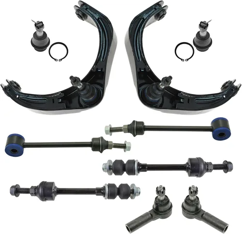 Vista 178 de TRQ Kit de dirección y suspensión delantera y trasera, cremallera de dirección de rótula y fuelle de piñón, barra estabilizadora, barra
