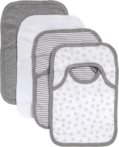 Vista 14 de Burt's Bees Baby Baberos unisex para bebé, trapos de baba de hombro de solapa, 100% algodón orgánico con baberos absorbentes de toalla de rizo