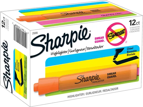 Sharpie Marcadores fluorescentes gruesos en 4 colores, 1 paquete