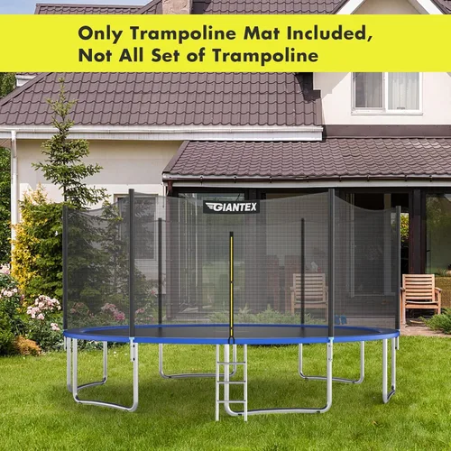Vista 7 de Giantex Tapete de repuesto para cama elástica, polipropileno de alta elasticidad, resistente a la intemperie, se adapta a marco redondo de 8, 10