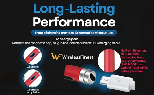 Vista 5 de Lápiz Stylus 1ª Generación de Reemplazo para Apple iPad Pro 1ª iPad 1ª 2ª 3ª 4ª 5ª iPad Mini 1 2 3 4 iPad Air 1ª 2ª Pantalla Táctil de Tableta Rojo