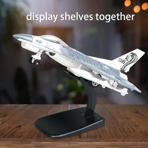Vista 3 de F-16 Fighting Falcon Thunderbirds Modelo Ejército Fuerza Aérea Militar Avión Modelo Kit con divertidas luces y sonidos, adecuado para entusiastas