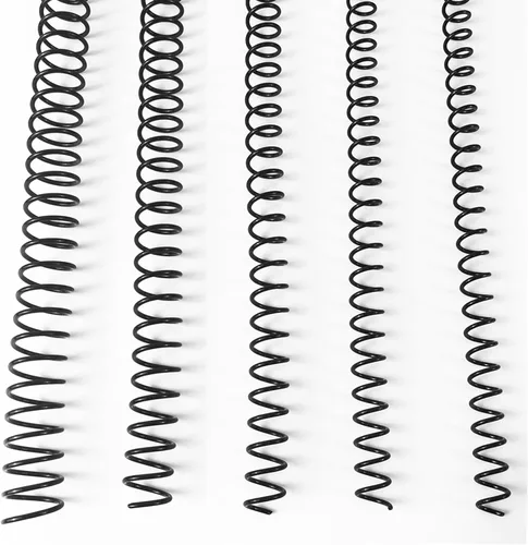 Binditek Paquete de 60 bobinas de encuadernación espiral de plástico, multi tamaño (8 mm, 10 mm, 11 mm, 14 mm, 16 mm), paso 3:1, 36 bucles, para