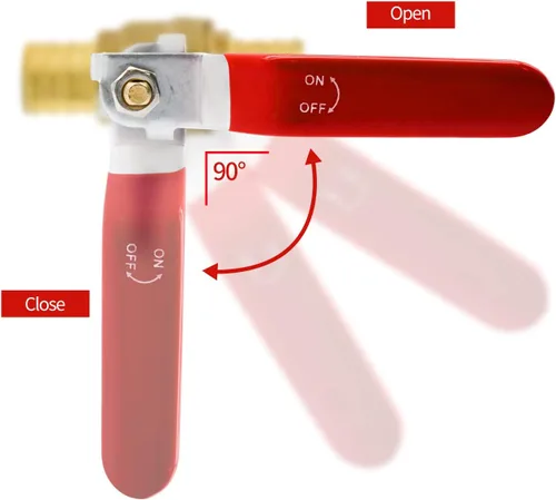 Vista 3 de 4 piezas de válvulas de bola PEX, válvula de bola de latón PEX de 1/2" de puerto completo, válvula de bola de cierre de puerto completo, giro
