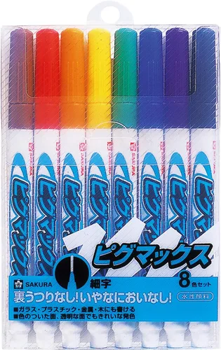 Vista 18 de Sakura Crepas Pigmax Fine Point ZPK-S10P Water-Based Pens, Blue, 10 Pens