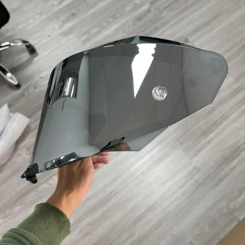 Vista 2 de Escudo para KYT R2R, R2R PRO Visera Casco Moto con protección UV (Plata-Para el día)