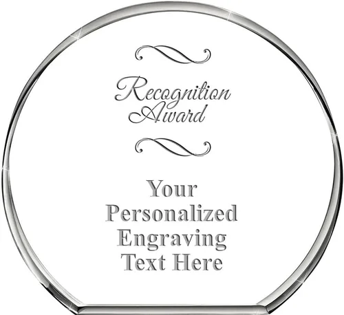 Vista 17 de Pisapapeles de círculo permanente, regalo de pisapapapeles de cristal corporativo grabado personalizado