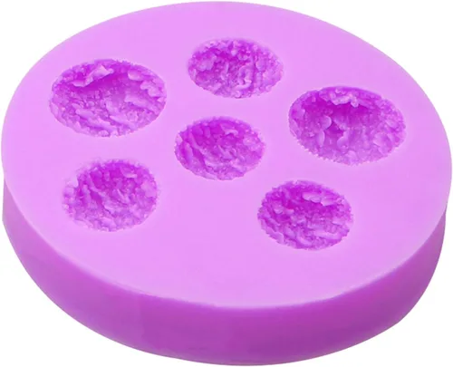 Vista 5 de Infovox Moldes de silicona para galletas y chocolate, 6 moldes para Púrpura (NF08)