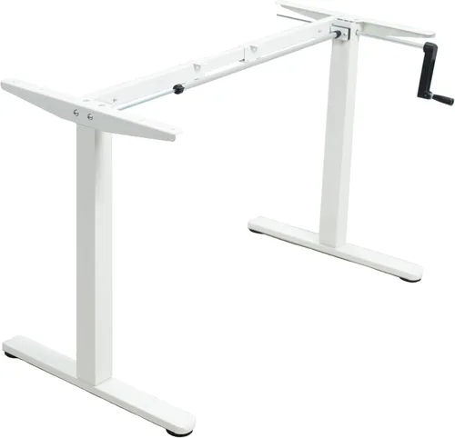 Vista 9 de VIVO DESK-M051MB - Marco de escritorio compacto con manivela de mano para mesas de 37 a 77 pulgadas, base ergonómica ajustable en altura con mango